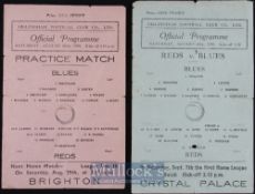 Pre-War Gillingham public practice match programmes 1935/36 24 August 1935 single sheet; 1936/37