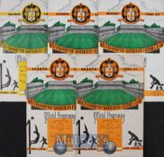 Wolverhampton Wanderers home football programmes to include 1948/49 Arsenal, 1949/50 Portsmouth,