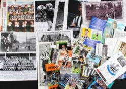 Collection of Newcastle Utd football memorabilia including trade cards, team groups, player cards