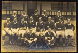 1921 large mounted official photo, Scottish XV v England: Bumped corners and a little fading to
