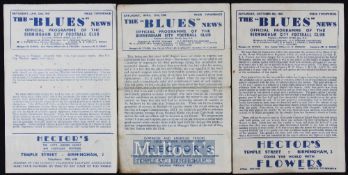 Birmingham City home match programmes to include 1945/46 Wolverhampton Wanderers, 1946/47
