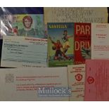 Selection of Manchester Utd football ephemera to include fixture lists 1956/57, 1958/59, 1972/73,