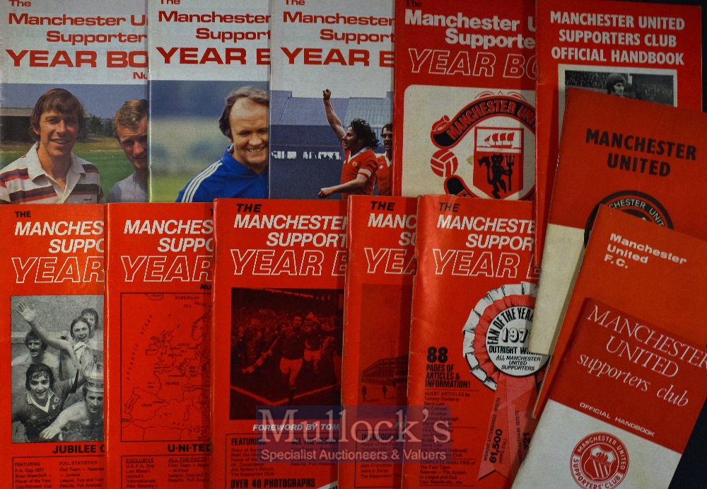 Manchester Utd football handbooks 1962/63, 1964/65, 1967/68, 1971/72 plus nos. 2-7, 9-11