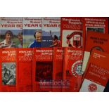 Manchester Utd football handbooks 1962/63, 1964/65, 1967/68, 1971/72 plus nos. 2-7, 9-11