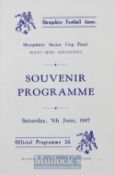 1947 Shropshire Senior Cup final Wellington Town v Shrewsbury Town football programme at Bucks