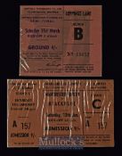 1961/62 Manchester Utd v Blackpool Division 1 match ticket; Tottenham Hotspur v Manchester Utd FAC