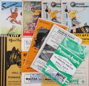 Selection of Hull City home match programmes to include 1946/47 Lincoln City (1st match after WW2)