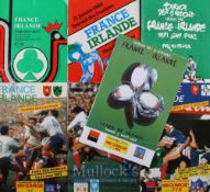 France Homes Rugby Programmes v Ireland (8): Issues, almost all in good or better order, for the