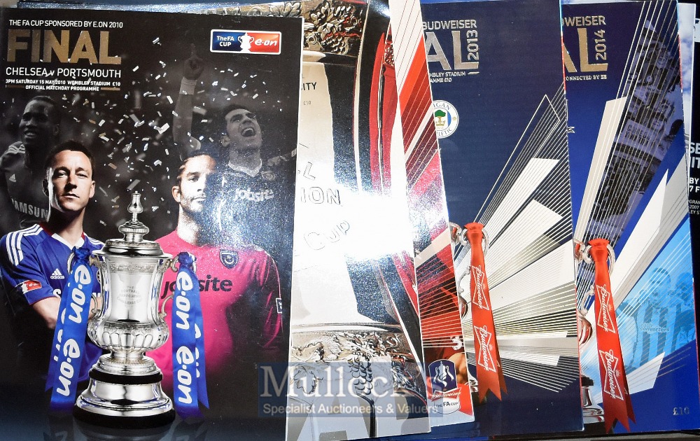 Selection of FA Cup football match programmes 2004, 2005, 2006, 2007, 2008, 2009, 2010, 2011,