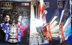 Selection of FA Cup football match programmes 2004, 2005, 2006, 2007, 2008, 2009, 2010, 2011,