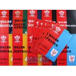 Wales Home Rugby Programmes v Five Nations & Tourists (15): Eleven issues from Wales v Scotland