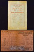 1922-3 Services Rugby Programmes (2): Nearly a century on, issues for The Navy v The Army at