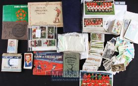 Selection of football cards to include 1934 Footballers in action 78/78 (superb), 1956