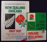 1984/1985 England in the South Hemisphere Rugby Programmes (2): v South Africa 1984 and v New