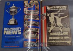 1974/75 Manchester United Away Football Programmes includes Hull City, Leyton Orient, Cardiff