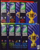 RWC 2003 Rugby Programme Selection (7): Pool Games, NZ v Wales, Australia v Namibia & v Ireland