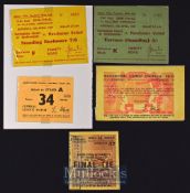 1962/63 FA Cup final ticket (4 May, overstamped) + Manchester Utd official card for enclosing