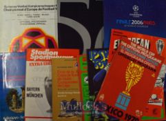 Selection of big match football programmes to include European Cup finals 1960 Real Madrid v