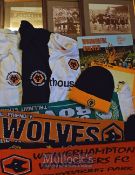 Quantity of Football Memorabilia to include Wolverhampton Wanderers T-Shirts/Vest, Wolley Hat,