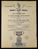 1948 Army Cup Final match programme dated 14 April 1948 between Royal Armoured Corps (Bovington) v