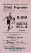1945/46 Gillingham v Rochester & District Football League XI friendly match football programme 17