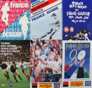 France Homes Rugby Programmes v Scotland (6): Issues, all in very good/excellent order, for the