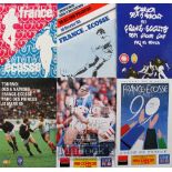 France Homes Rugby Programmes v Scotland (6): Issues, all in very good/excellent order, for the