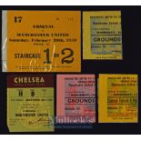 1958/59 Manchester Utd match tickets to include homes v Young Boys Berne x 2 different, v Wiener