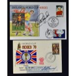 1970 Mexico World Cup Signed First Day Covers signed by Alf Ramsey and another World Cup 1994 Carlos