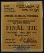 1948 FA Cup final Manchester United v Blackpool football ticket. Good.