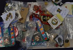 Huge Rugby Badge Selection (c.150): All sorts of lapel-style badges of all sorts, fixings, ages,