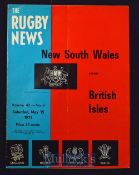 1971 British Lions Rugby Tour to Australia/NZ Programme: Sought-after Sydney Rugby News issue for