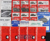 Selection of assorted football programmes to include Bristol City 1958/59 Rotherham Utd,