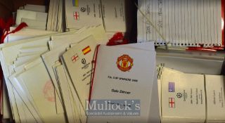 Manchester United Home Football Programmes to include 2000/2001, small quantity of England