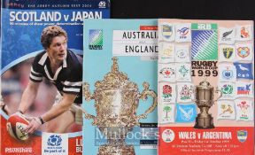 RWC Rugby Programmes (3): The 1991 World Cup Final, Australia v England at Twickenham; the 1999