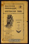 Very rare 1908 Anglo-Welsh XV v Australia Rugby Programme: From the first ever Wallabies tour of U.