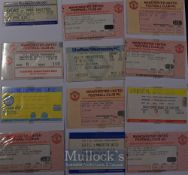 1994/95 Manchester Utd premier league match tickets homes (20) and aways (20); FAC homes Wrexham,