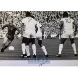 Signed Bobby Charlton ~Cup Kings Series~ Football Print black and white with signature to border