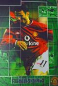 Selection of Large Manchester United Prints all on wood, large format, in colour, depicts