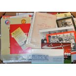 Collection of Manchester United football memorabilia to include dinner menus for period 1998-2009 (