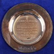 Rare 2003 England Rugby World Cup Commemorative Dish: Small Aquascutum silver plated commemorative