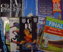 Selection of FAC final match programmes 1969, 1970, 1970 replay, 1982 + replay, 1983 + replay, 1984,