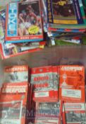 Selection of 1960s onwards Liverpool Football Programmes includes homes and aways, mixed condition