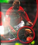 Selection of Manchester United Light Box Gels depicts a large Manchester United Logo with player