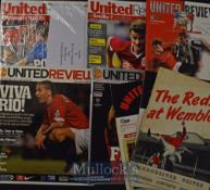 Autographed Manchester Utd items including 1963 The Reds at Wembley with hand signatures of 11 of