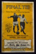 1930 FAC final match programme Arsenal v Huddersfield Town 26 April 1930. Fair-good.