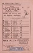 1950/51 New Brighton v Shrewsbury Town Division 3 (N) match programme 10 February 1951 at the