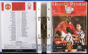 1998/1999 Manchester Utd treble season an album full of stats, results, team line-ups, scorers, with