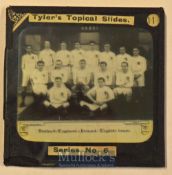 1909 England Rugby XV v Ireland Magic Lantern Slide: Rare glass ‘Tyler’s Topical Series’ 3.25”