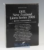 2005 British & Irish Lions Rugby Programmes Box Set: In special shrink wrapped presentation slip